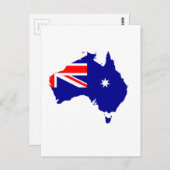 Australische vlagkaart briefkaart (Voorkant / Achterkant)
