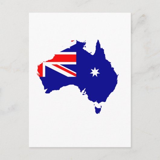 Australische vlagkaart briefkaart (Voorkant)