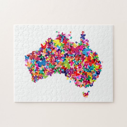 Australische vlinderplattegrond legpuzzel (Horizontaal)