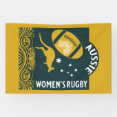Australische Vrouwen Rugby Sport Spandoek (Horizontaal)