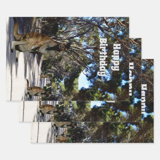 Australische Wallaby Weg, Cadeaupapier Vellen (Set)