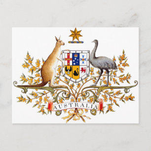 Australische wapenmantel briefkaart