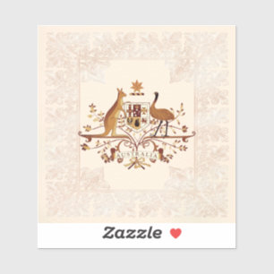 Australische wapenschild Brown Tint Sticker