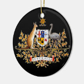 Australische wapenschild voor kerstboomversiering keramisch ornament (Links)