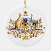 Australische wapenschild voor kerstboomversiering keramisch ornament (Achterkant)