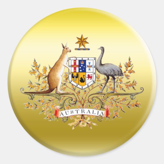 Australische wapenstilstand ronde sticker (Voorkant)