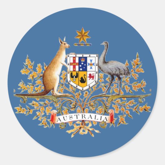 Australische wapenstilstand ronde sticker (Voorkant)