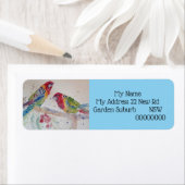 Australische Waterverf rode rosella Parrot Etiket (Insitu)