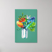 Australische waterverf van bloemen canvas afdruk (Voorkant)