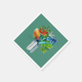 Australische waterverf van bloemen servet (Hoek)