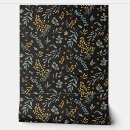 Australische wattle eucalyptus floral black behang