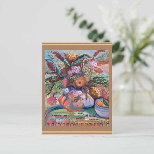 Australische wilde bloemen briefkaart (Staand voorkant)