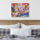 Australische wilde bloemen canvas afdruk (Insitu (Slaapkamer))