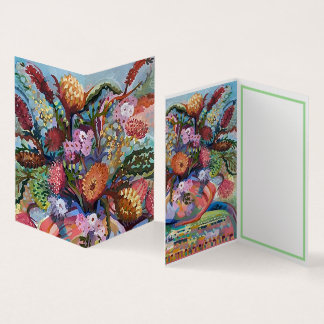 Australische wilde bloemen in vase-Kaart Kaart