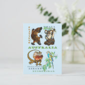 Australische wilde dieren briefkaart (Staand voorkant)