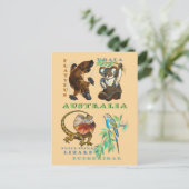 Australische wilde dieren briefkaart (Staand voorkant)