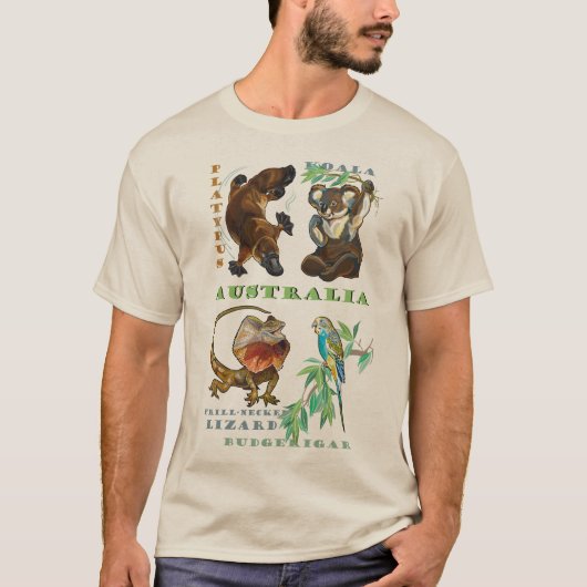 Australische wilde dieren t-shirt (Voorkant)