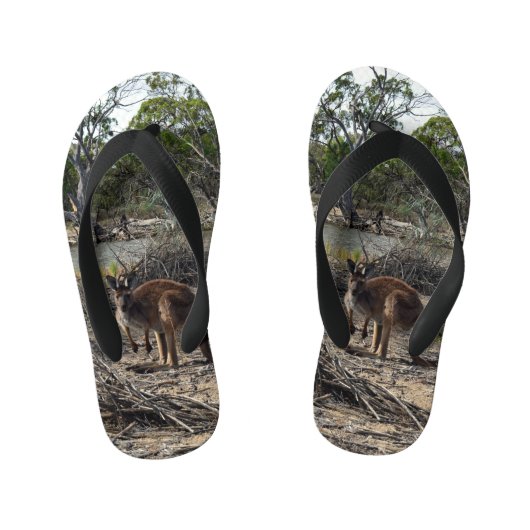 Australische wilde Struik Kangaroo Kinder Teenslippers (Voetbed)