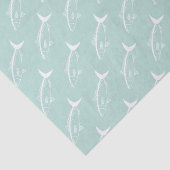 Australische zalm vis in wit op Aqua Tissuepapier (Detail)