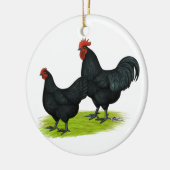 Australorp Black Chickens Keramisch Ornament (Links)