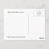 -Austria Abbey of Melk, Wachau, Briefkaart (Achterkant)