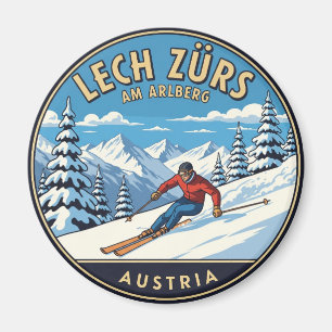 Austria Arlberg Skier Magneet