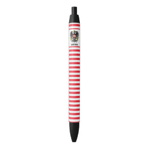 Austria Flag Cute Patriotic Zwarte Inkt Pen