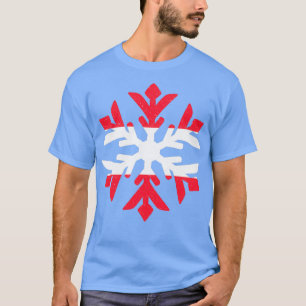 Austria Flag Winter Snowflake Design T-shirt