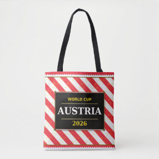 Austria Football Fan Flag Colors Stripe Pattern Draagtas