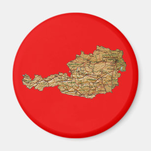 Austria Map Magnet Magneet