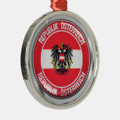 Austria Round Emblem Metalen Ornament (Rechts)