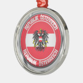 Austria Round Emblem Metalen Ornament (Links)