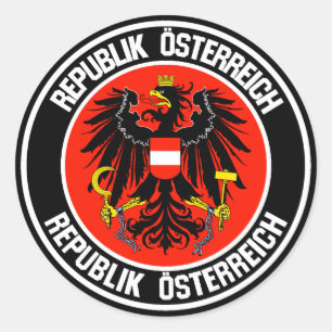 Austria Round Emblem Ronde Sticker