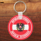 Austria Round Emblem Sleutelhanger (Voorkant)