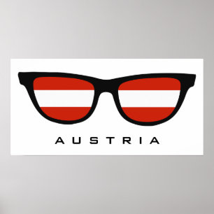 Austria Shades texte personnalisé et affiche coule