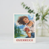 Austria Vintage Poster Briefkaart (Staand voorkant)
