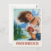 Austria Vintage Poster Briefkaart (Voorkant / Achterkant)