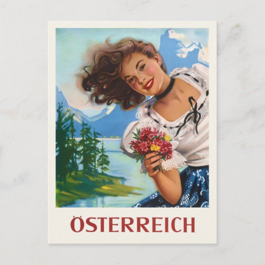 Austria Vintage Poster Briefkaart (Voorkant)