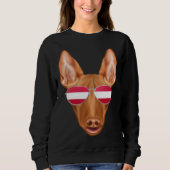 Austrian Flag Pharaoh Hound Dog Austria Pocket Trui (Voorkant)