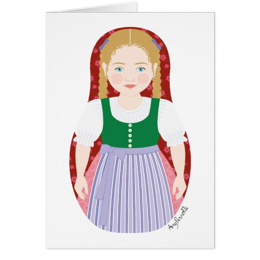 Austrian Matryoshka Card (Devant)