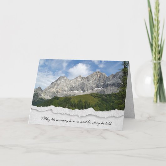 Austrian mountain peaks sympathy kaart (Voorkant)