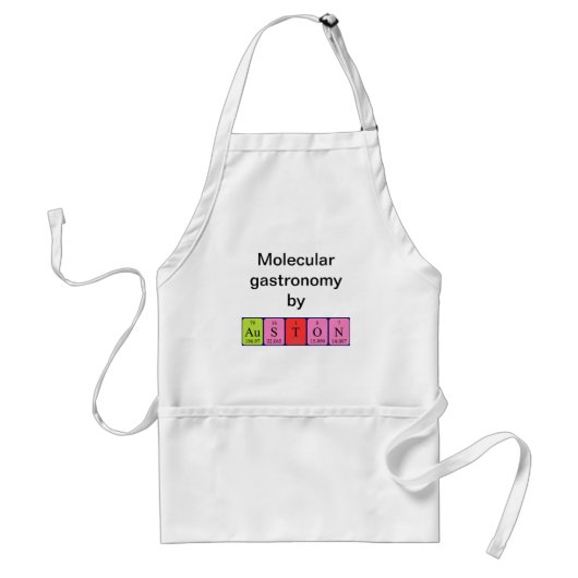 Austron periodiek table name apron standaard schort (Voorkant)