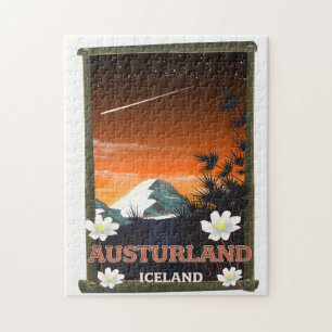 Austurland IJsland reisposter Legpuzzel