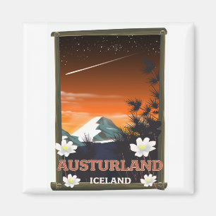 Austurland IJsland reisposter Magneet