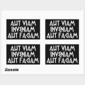 aut viam inveniam aut faciam rechthoekige sticker (Vel)