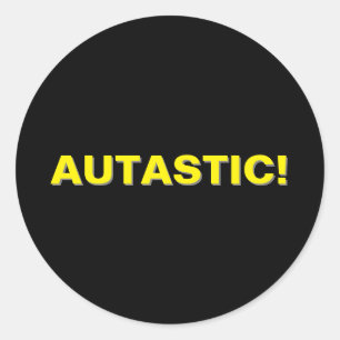 AUTASTISCH! Autisme Neurodiversiteit Pride Ronde Sticker