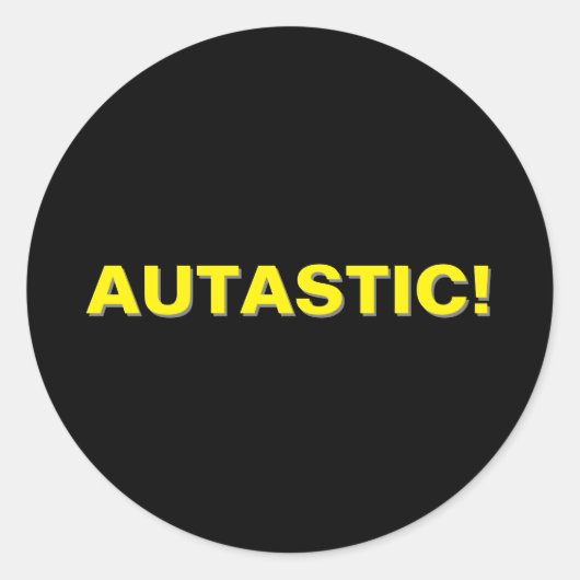 AUTASTISCH! Autisme Neurodiversiteit Pride Ronde Sticker (Voorkant)