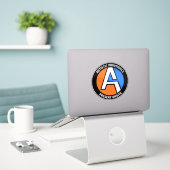 AUTEMS - Autocollant vinyle sur site (Grand) (Ordinateur portable sur le bureau)