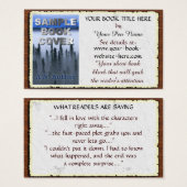 Auteur / Auteur Couverture du livre de promotion : (Devant & derrière)