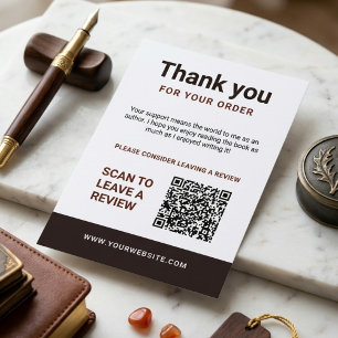 Auteur Bedankt Briefkaart Boekrecensie Verzoek